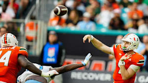 Miami Hurricanes quarterback Tyler Van Dyke vs North Carolina - Oct. 8, 2022